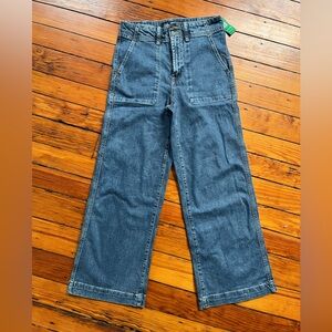 NWT Women’s Gap 6/28L High Rise Wide Leg Cropped Jeans